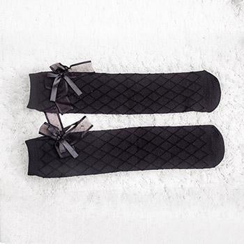 High Socks With Bow